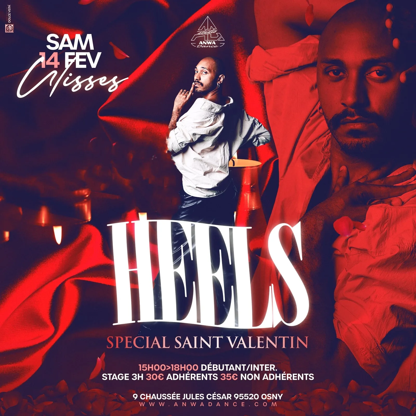 Cours de heels dans le 95 à cergy au studio anwa dance