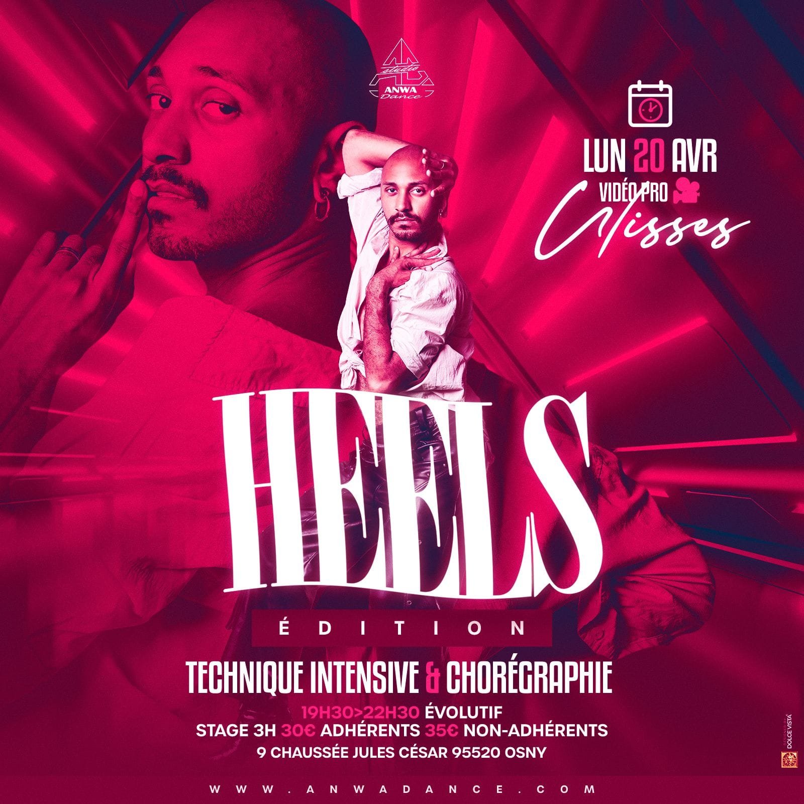 Cours de heels dans le 95 à cergy au studio anwa dance