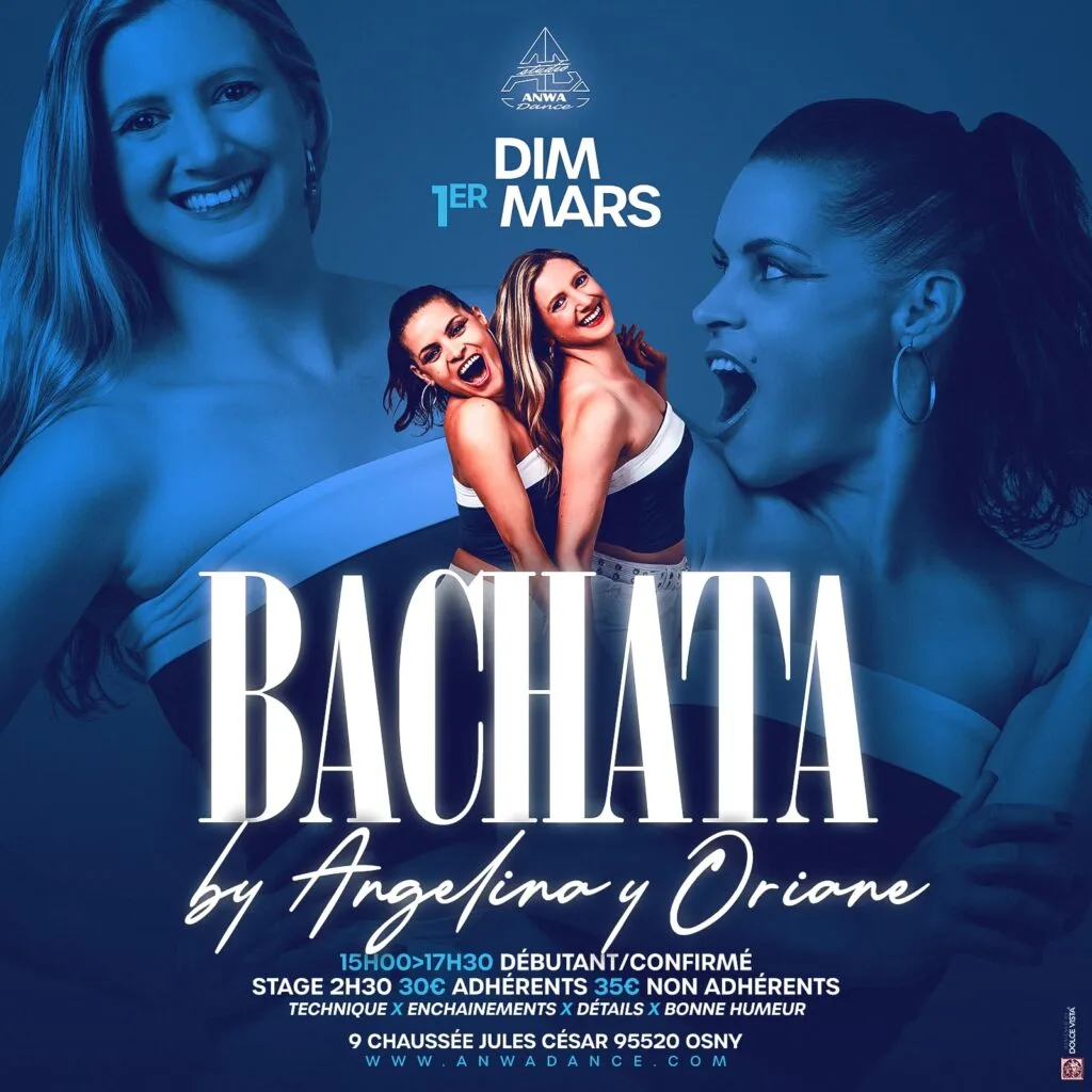 Cours de bachata dans le 95 à cergy au studio anwa dance