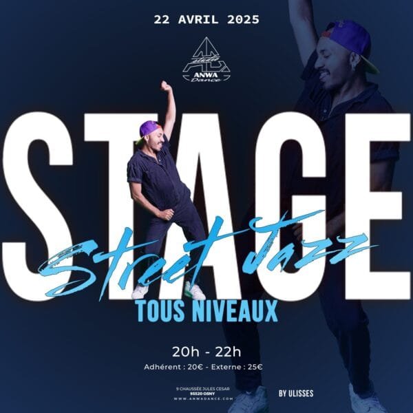 Cours de street jazz dans le 95 à cergy au studio anwa dance