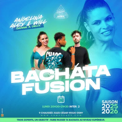 Cours de bachata dans le 95 à cergy au studio anwa dance