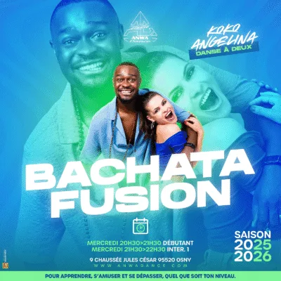Cours de bachata dans le 95 à cergy au studio anwa dance