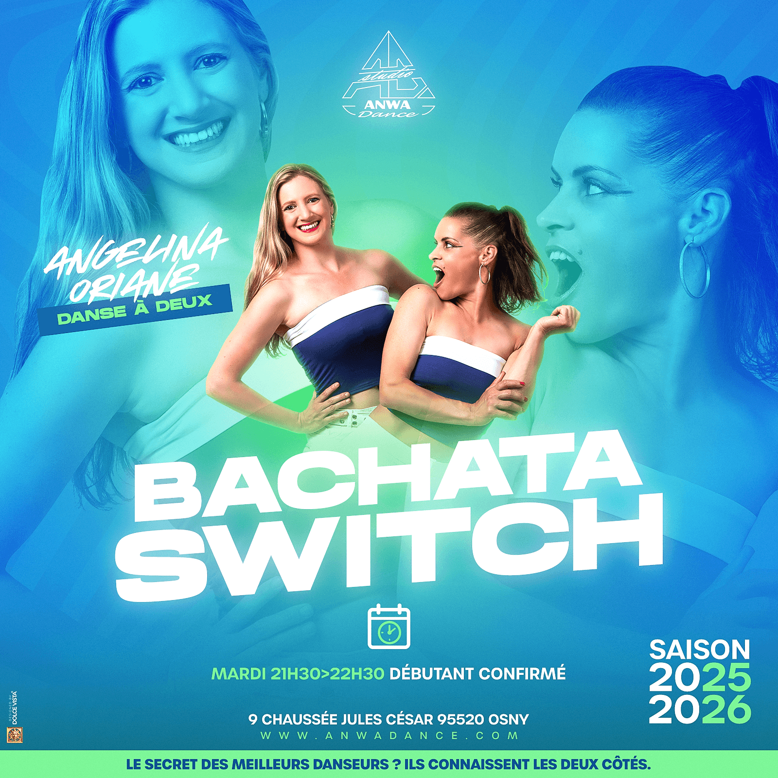 Cours de danse bachata fusion, studio Anwadance, Val-D'oise, ile de france
