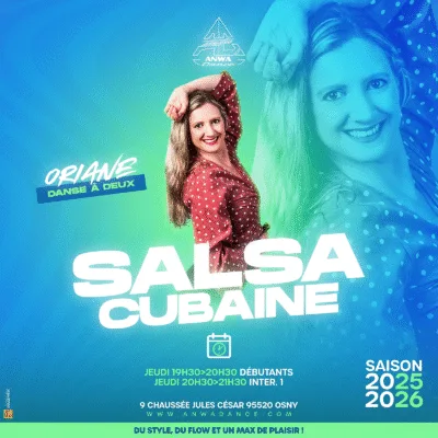 Cours de salsa cubaine dans le 95 à cergy au studio anwa dance
