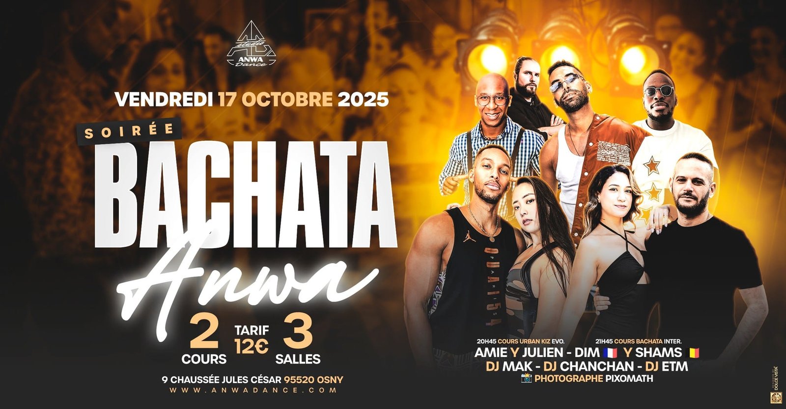 soirée sbk dans le 95 à cergy au studio de danses Anwa Dance